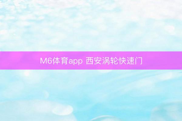 M6体育app 西安涡轮快速门