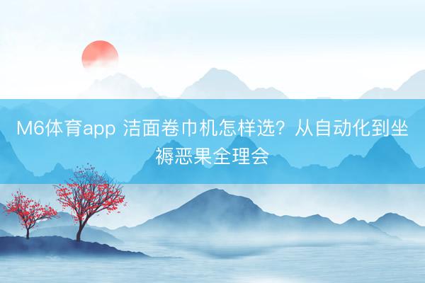 M6体育app 洁面卷巾机怎样选?从自动化到坐褥恶果全理会