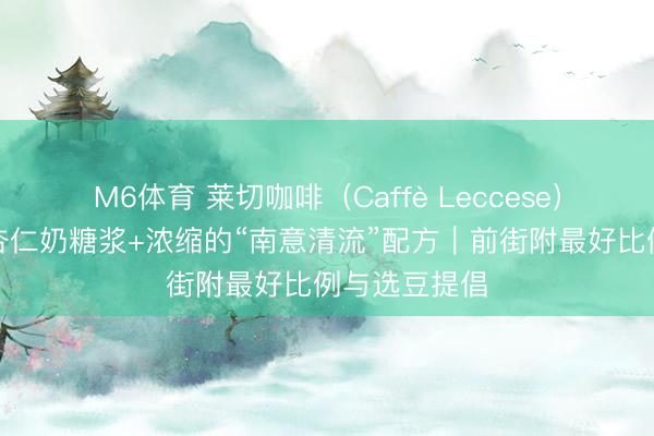 M6体育 莱切咖啡（Caffè Leccese）如何作念？杏仁奶糖浆+浓缩的“南意清流”配方｜前街附最好比例与选豆提倡